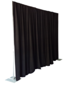 Pipe and Drape Black 8' High X 10' Long Section Pipe and Drape Black 8' High X 10' Long Section